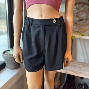 NWT, HYFVE Black Tailored Trouser Shorts, High Waisted, Women's Size Small